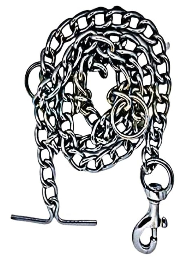 RoverPets Stainless Steel Dog Chain Leash - Heavyweight 60 Inch Long No. 4 Chain, 950 Grams for Strong Dogs - Rugged Build for Big Breeds & Outdoor Restraint Use - Image 1